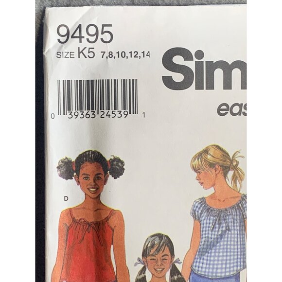 Simplicity Girl's Sleepwear Sewing Pattern Sz 7-14 9495 - Uncut - Picture 2 of 4